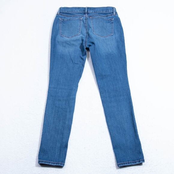 LOFT Blue Skinny Jeans with Stretch Mid-Rise - Picture 2 of 10